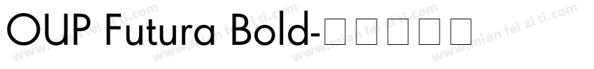 OUP Futura Bold字体转换
